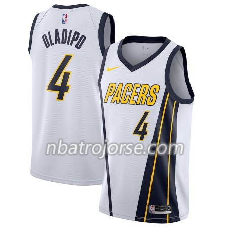 Män Indiana Pacers Tröja Victor Oladipo 4 2018-19 Nike Vit Swingman
